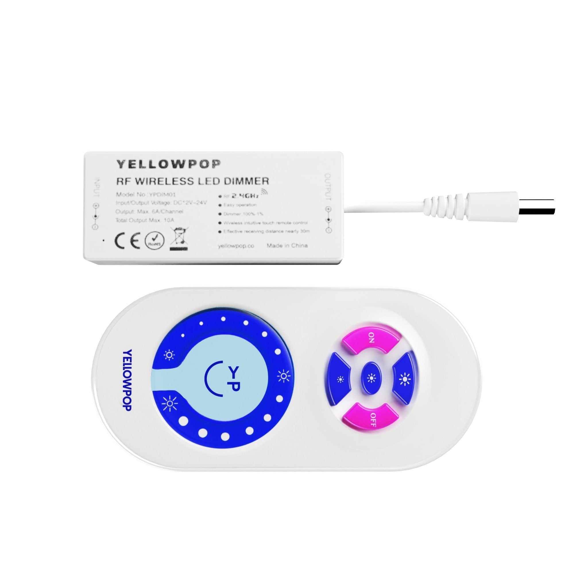 Remote - Wireless Dimmer Control - YELLOWPOP UK