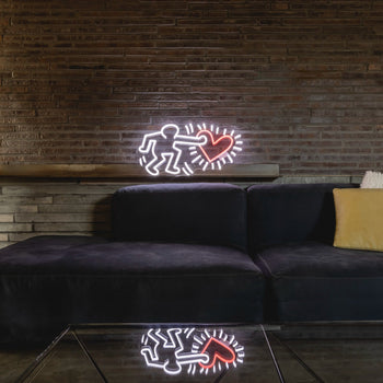 Send Love, YP x Keith Haring, LED neon sign - YELLOWPOP UK