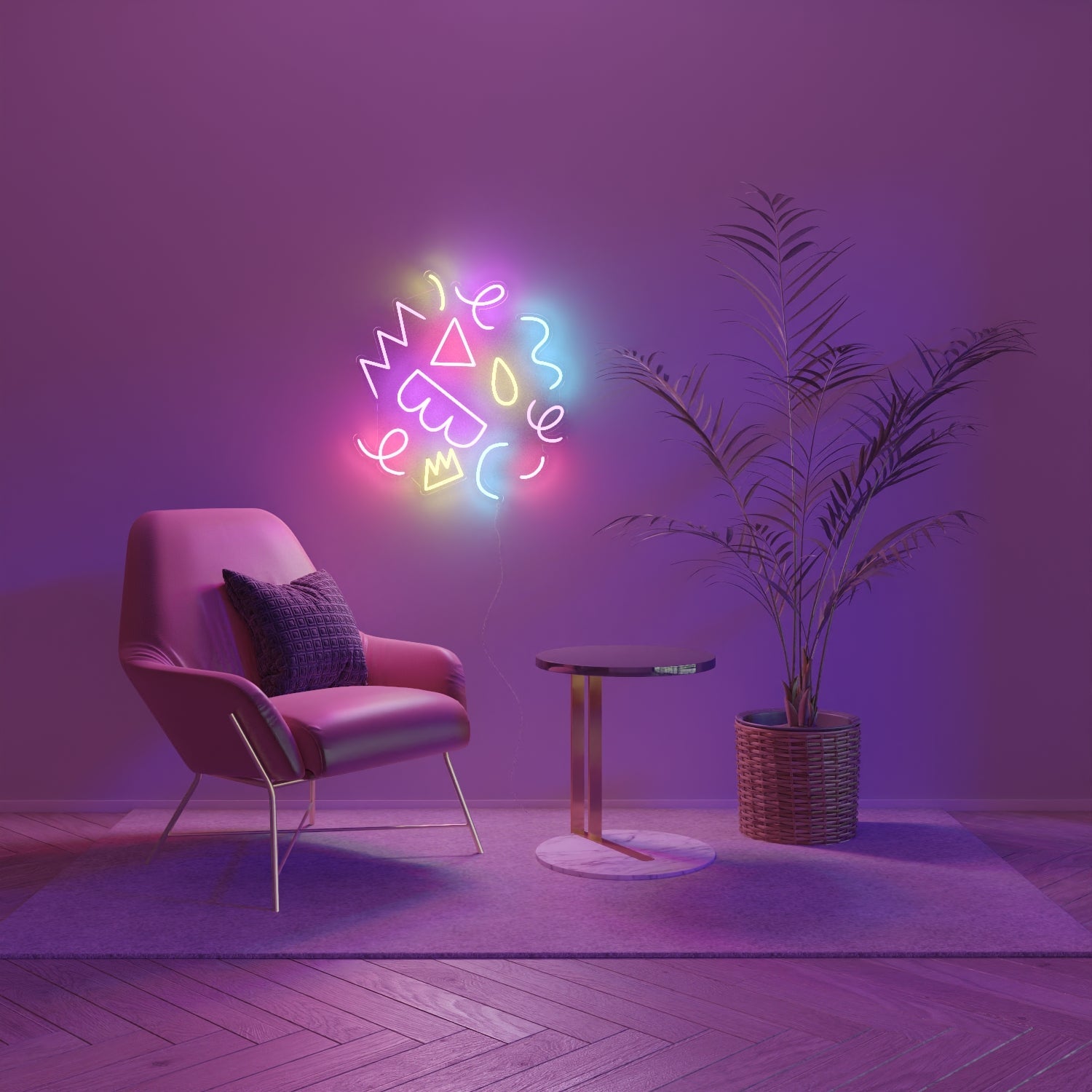 Shape Up by Emily Eldridge - LED Neon Sign - YELLOWPOP UK