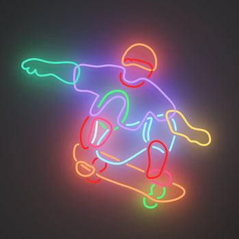 Skater by Yoni Alter, LED neon sign - YELLOWPOP UK