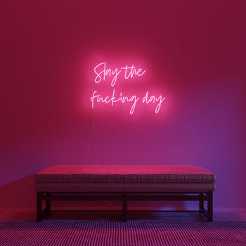 Slay the fucking day by Zoe Roe, LED neon sign - YELLOWPOP UK