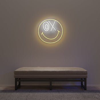 Smiley 50th Anniversary by André Saraiva, LED neon sign - YELLOWPOP UK