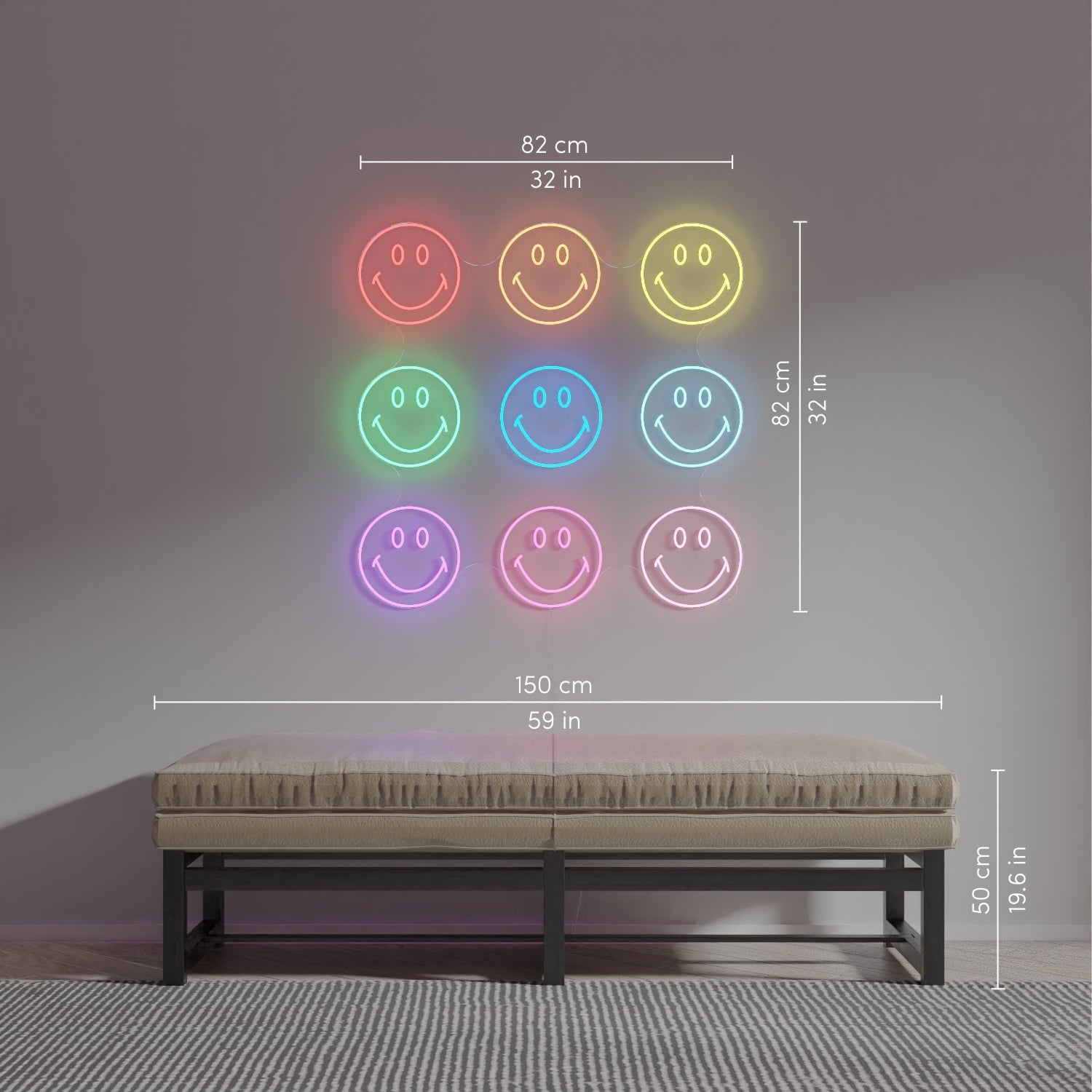 Smiley Wall by Smiley®, LED neon sign - YELLOWPOP UK