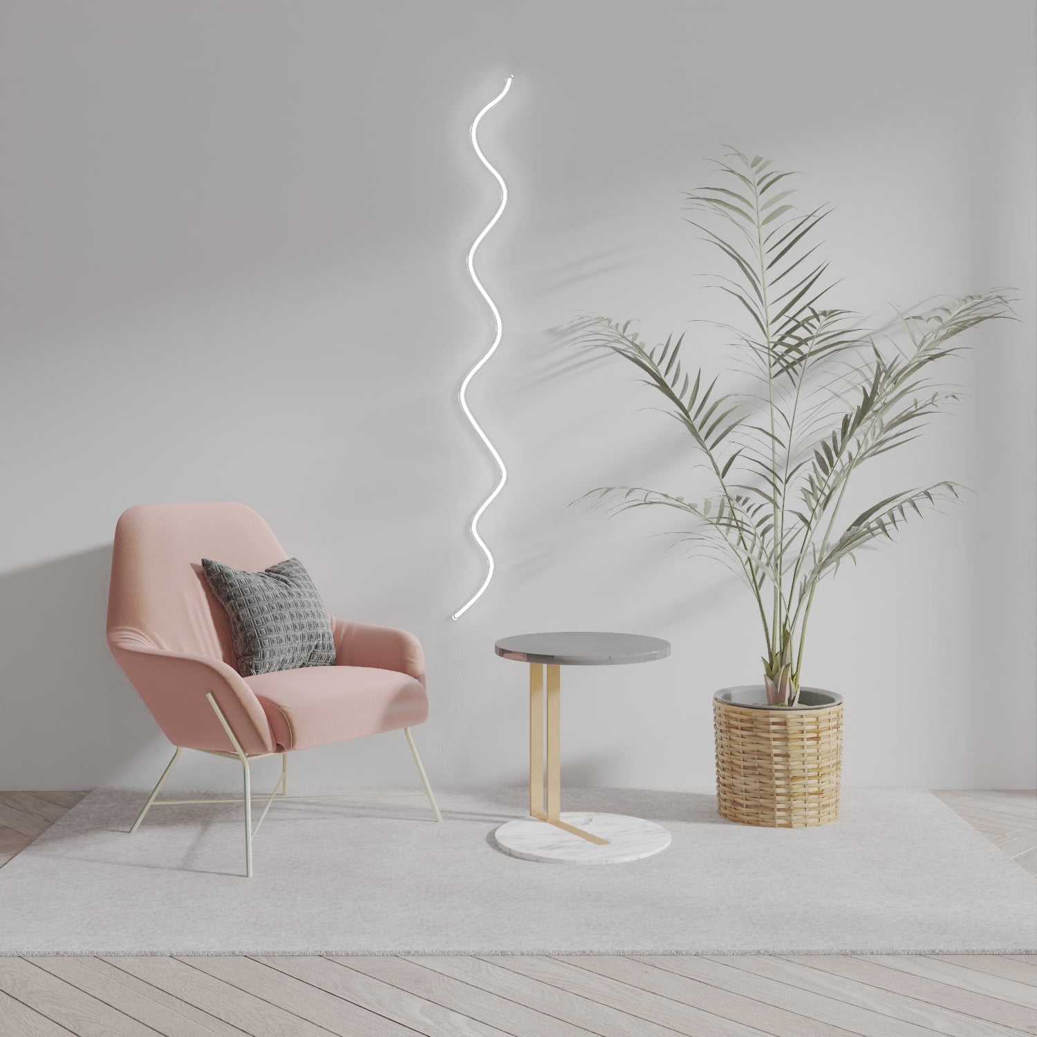 Squiggle by 2LG - LED neon sign - YELLOWPOP UK