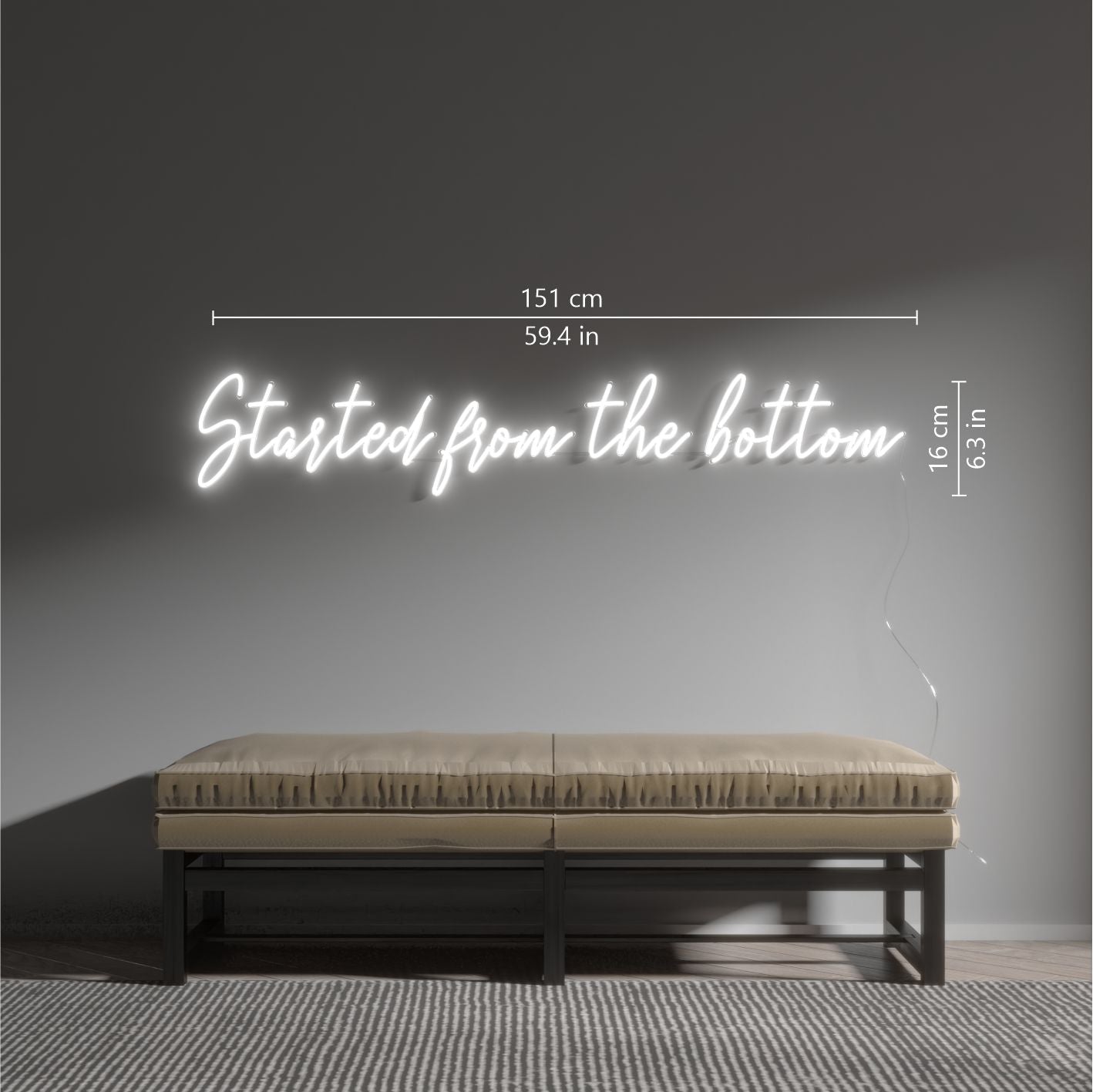 Started from the bottom - LED neon sign - YELLOWPOP UK