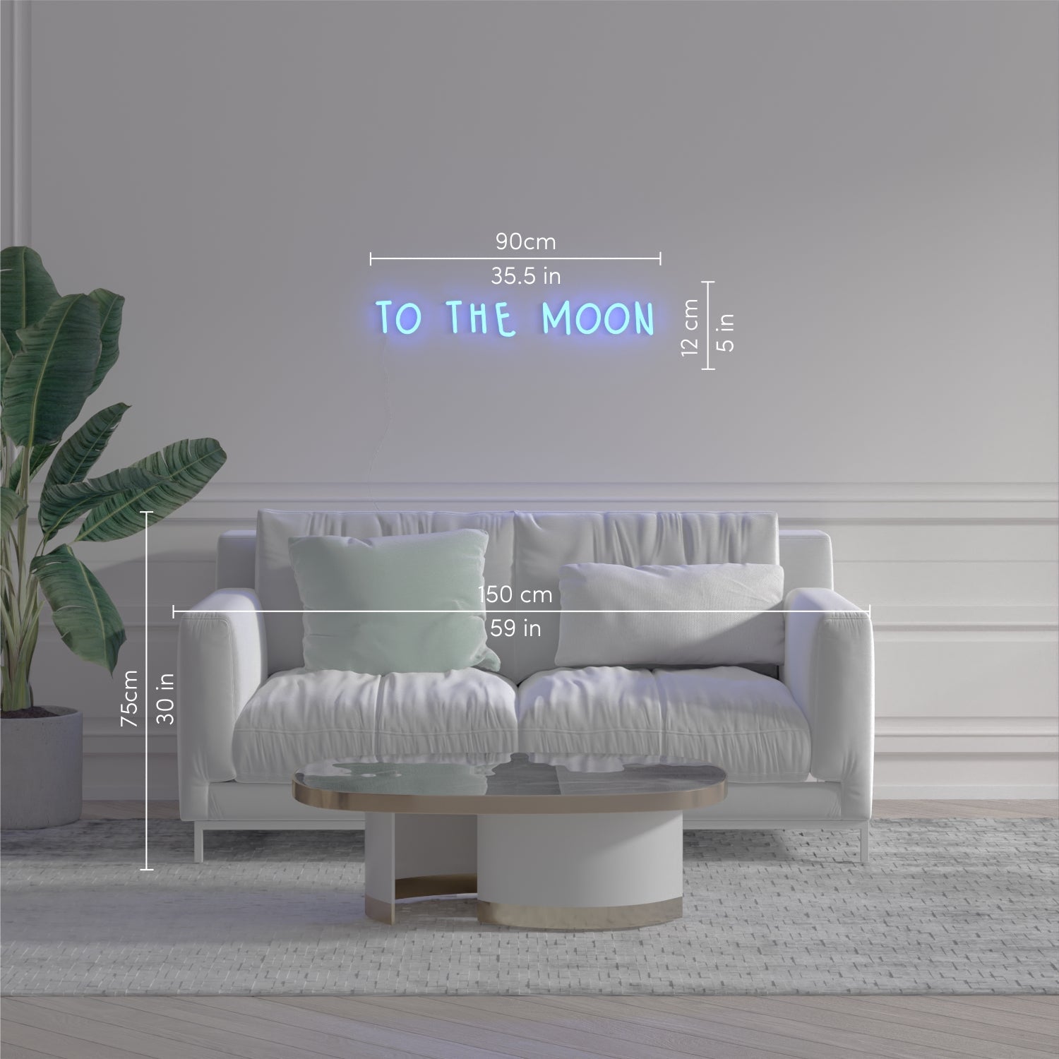To the moon - LED neon sign - YELLOWPOP UK
