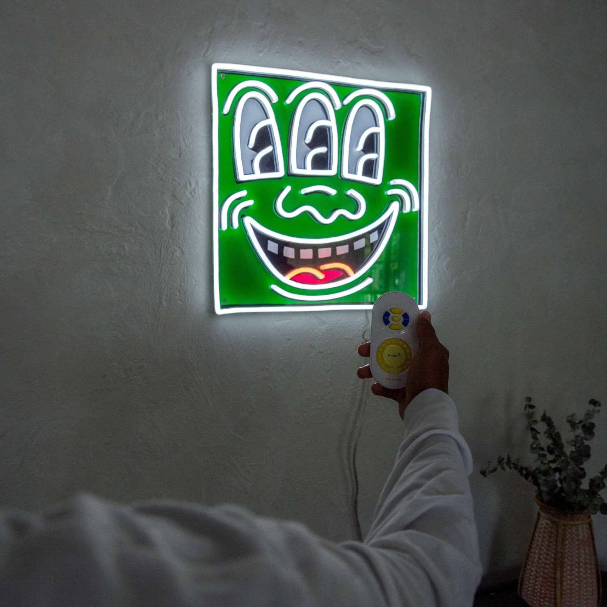Triple Eyes, YP x Keith Haring, LED neon sign - YELLOWPOP UK
