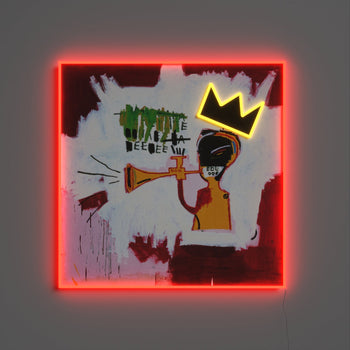 Trumpet Painting YP x Jean Michel Basquiat, LED neon sign - YELLOWPOP UK