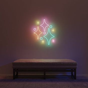 Twinkling Stars by Joanna Behar - LED Neon Sign - YELLOWPOP UK