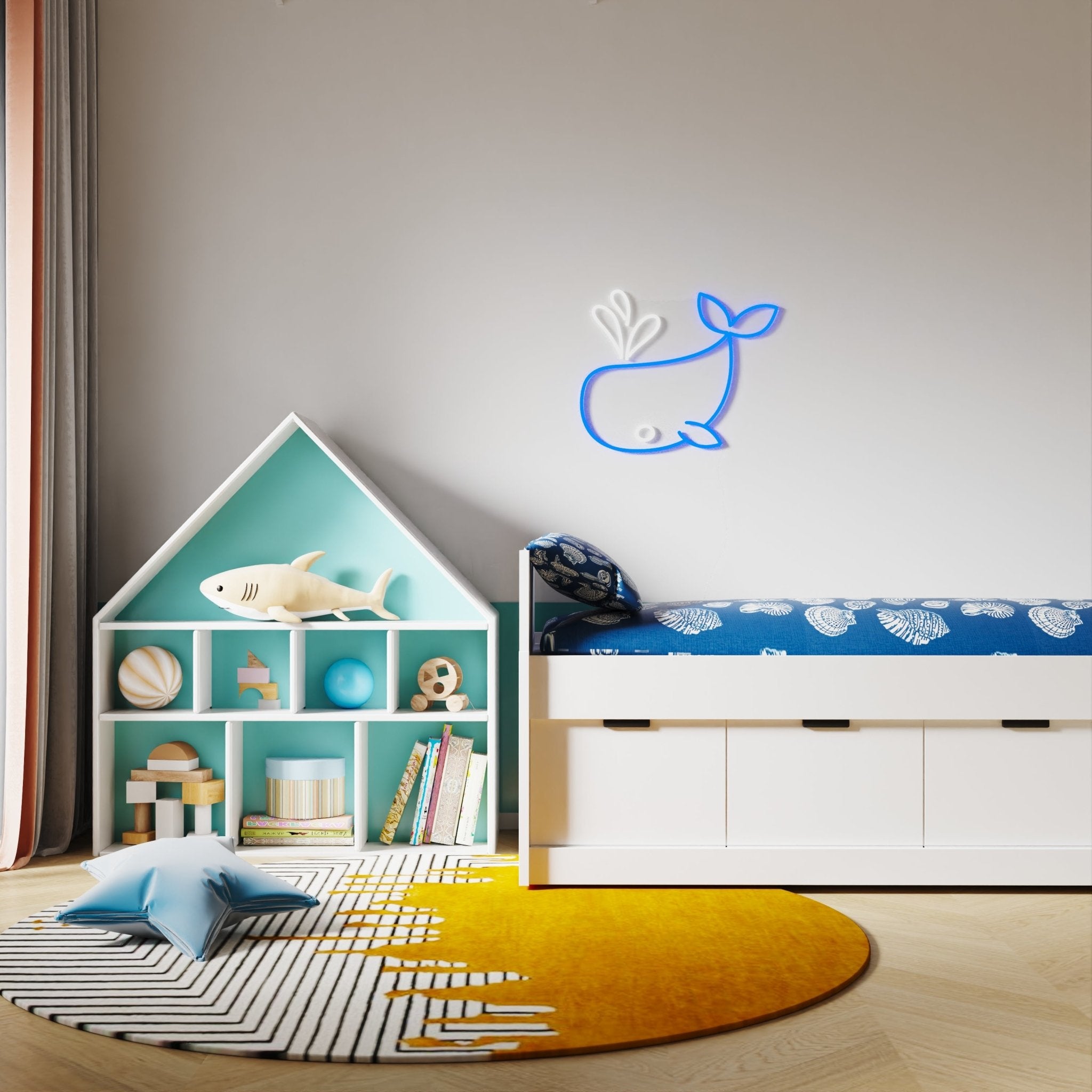 Whale Pal - LED neon sign - YELLOWPOP UK