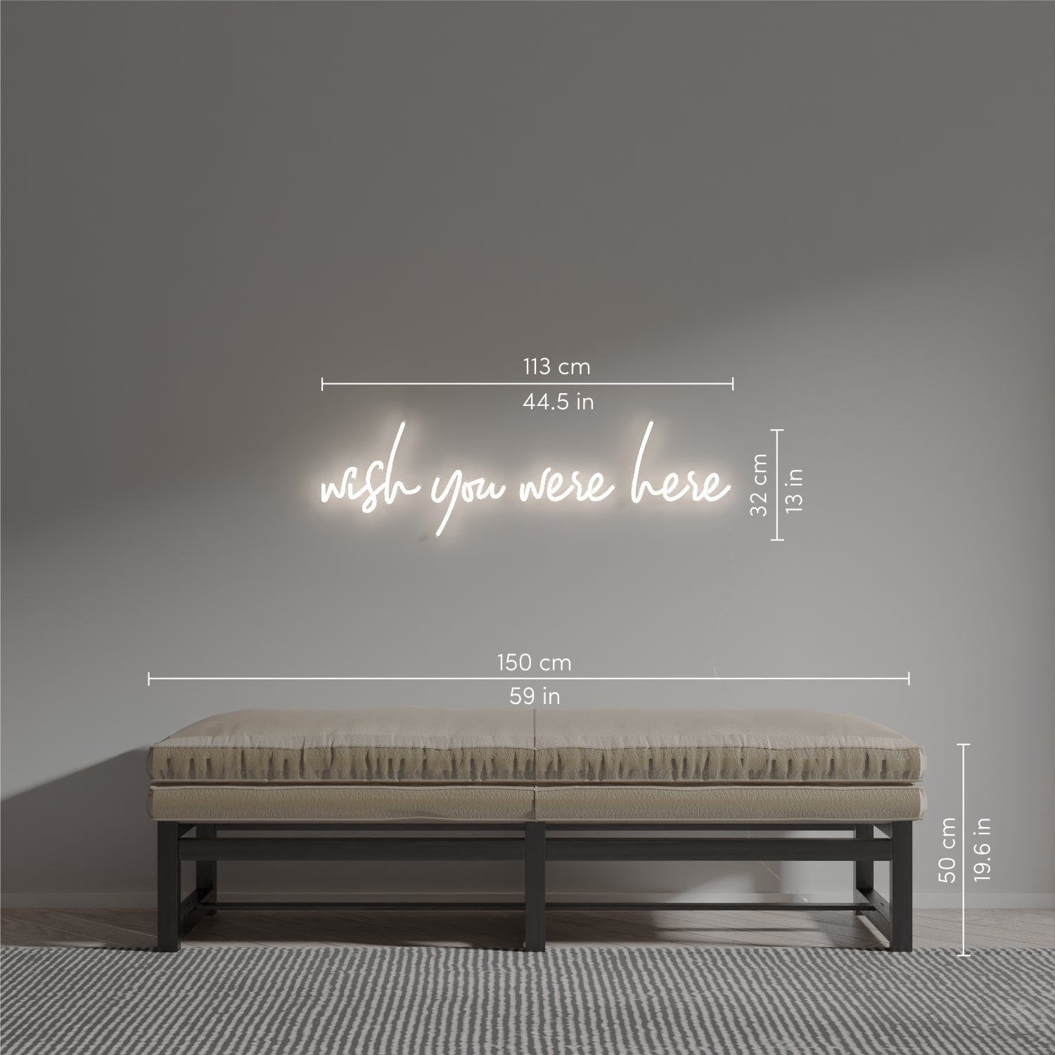 Wish you were here - LED neon sign - YELLOWPOP UK