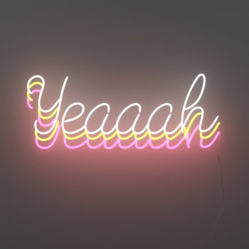 Yeaaah by Zoe Roe, LED neon sign - YELLOWPOP UK