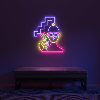 Zig Zag Girl by Emily Eldridge - LED Neon Sign - YELLOWPOP UK